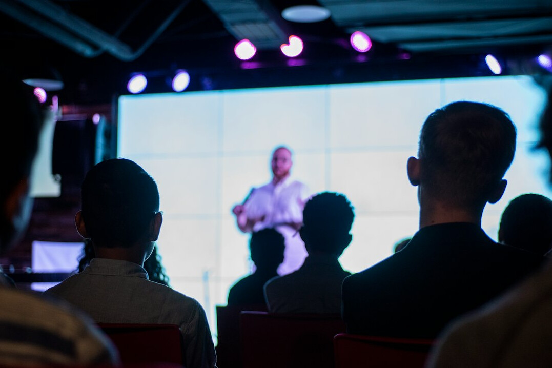 person speaking to group